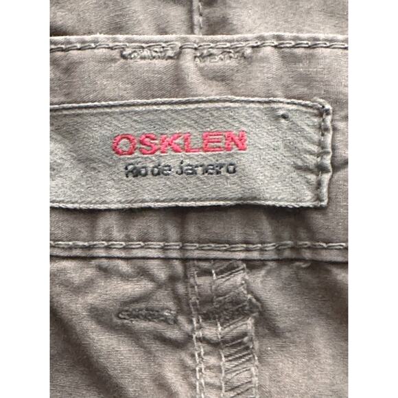 Osklen Cotton Chino Knee Length Military Green Belted Summer Beach Wear Shorts - Picture 8 of 10